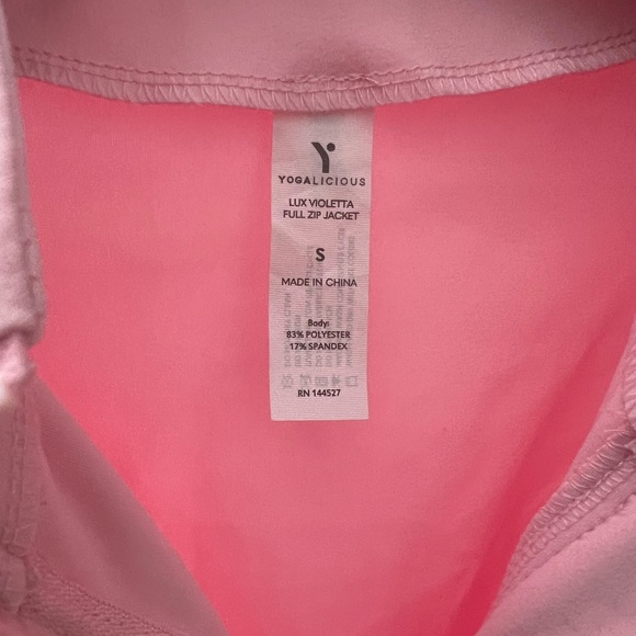 Yogalicious Lux Violeta Full Zip Jacket in Pink - Picture 5 of 7